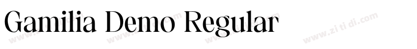 Gamilia Demo Regular字体转换 Gamilia Demo Regular字体转换